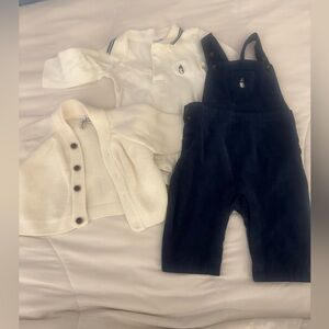 Jamie and Jack 3 piece overall set - 3-6 months - NWT